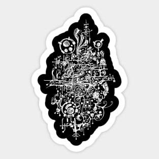 Abstract doodle art Sticker